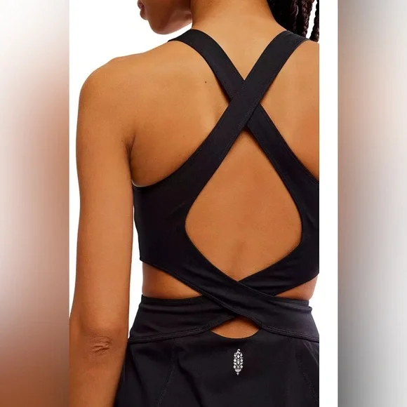 Free People movement Back It Up Skortsie. NWT. Black - Picture 10 of 10